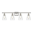 Ellery Bath Vanity Light shown in the Polished Nickel finish with a Seedy shade