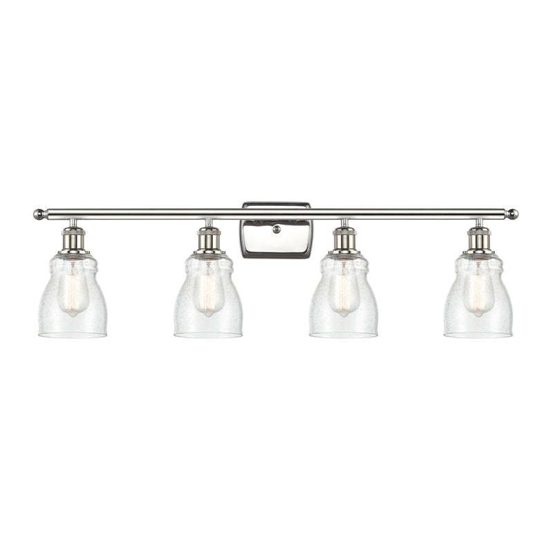 Ellery Bath Vanity Light shown in the Polished Nickel finish with a Seedy shade