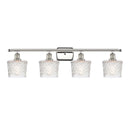 Niagra Bath Vanity Light shown in the Polished Nickel finish with a Clear shade