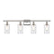 Clymer Bath Vanity Light shown in the Polished Nickel finish with a Clear shade