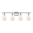 Eaton Bath Vanity Light shown in the Polished Nickel finish with a Matte White shade