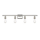 Bare Bulb Bath Vanity Light shown in the Polished Nickel finish