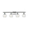 Deco Swirl Bath Vanity Light shown in the Brushed Satin Nickel finish with a Clear shade