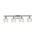 Niagra Bath Vanity Light shown in the Brushed Satin Nickel finish with a Clear shade