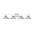 Orwell Bath Vanity Light shown in the White and Polished Chrome finish with a Clear shade