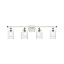 Hadley Bath Vanity Light shown in the White and Polished Chrome finish with a Clear shade