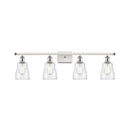 Ellery Bath Vanity Light shown in the White and Polished Chrome finish with a Clear shade