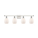 Eaton Bath Vanity Light shown in the White and Polished Chrome finish with a Matte White shade