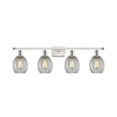 Eaton Bath Vanity Light shown in the White and Polished Chrome finish with a Clear shade