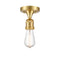 Bare Bulb Semi-Flush Mount shown in the Satin Gold finish