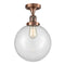 Beacon Semi-Flush Mount shown in the Antique Copper finish with a Clear shade