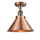 Briarcliff Semi-Flush Mount shown in the Antique Copper finish with a Antique Copper shade