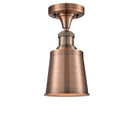 Addison Semi-Flush Mount shown in the Antique Copper finish with a Antique Copper shade