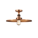 Appalachian Semi-Flush Mount shown in the Antique Copper finish with a Antique Copper shade