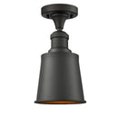 Addison Semi-Flush Mount shown in the Oil Rubbed Bronze finish with a Oil Rubbed Bronze shade