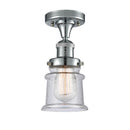 Canton Semi-Flush Mount shown in the Polished Chrome finish with a Seedy shade