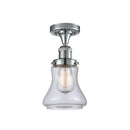 Bellmont Semi-Flush Mount shown in the Polished Chrome finish with a Clear shade