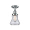 Bellmont Semi-Flush Mount shown in the Polished Chrome finish with a Seedy shade