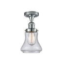 Bellmont Semi-Flush Mount shown in the Polished Chrome finish with a Seedy shade