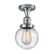 Beacon Semi-Flush Mount shown in the Polished Chrome finish with a Seedy shade