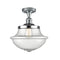 Oxford Semi-Flush Mount shown in the Polished Chrome finish with a Seedy shade