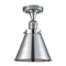 Appalachian Semi-Flush Mount shown in the Polished Chrome finish with a Polished Chrome shade