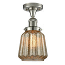 Chatham Semi-Flush Mount shown in the Polished Nickel finish with a Mercury shade