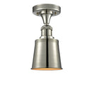 Addison Semi-Flush Mount shown in the Polished Nickel finish with a Polished Nickel shade