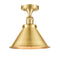 Briarcliff Semi-Flush Mount shown in the Satin Gold finish with a Satin Gold shade