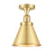 Appalachian Semi-Flush Mount shown in the Satin Gold finish with a Satin Gold shade