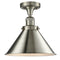 Briarcliff Semi-Flush Mount shown in the Brushed Satin Nickel finish with a Brushed Satin Nickel shade