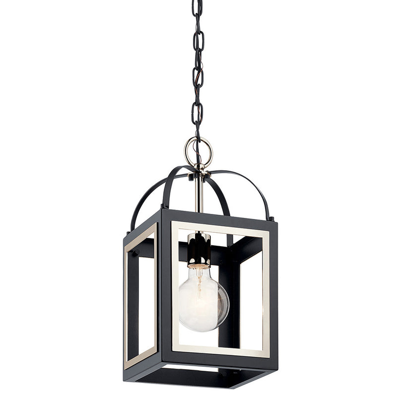 Kichler Vath 8" 1 Light Pendant Black 52030BK