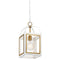 Kichler Vath 8" 1 Light Foyer White and Natural Brass 52030WHNBR