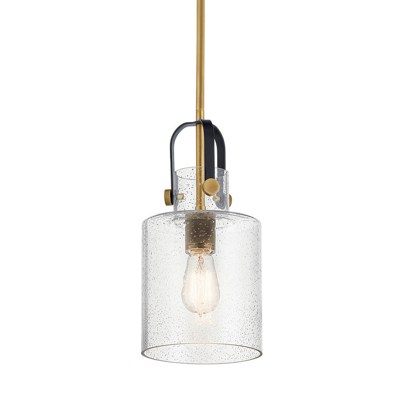 Kichler Kitner 7" 1 Light Pendant Natural Brass 52035NBR