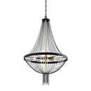 Kichler Alexia 39.5" 5 Light Chandelier with Crystal Beads Textured Black 52047BKT