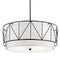 Kichler Birkleigh 11.5" 4 Light Pendant with Satin Etched Glass Black 52072BK