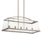 Kichler Darton 40.75" 5 Light Linear Chandelier with Clear Glass Classic Pewter 52123CLP