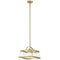 Kichler Darton 13.75" 3 Light Convertible Pendant and Semi Flush with Clear Glass Brushed Natural Brass 52125BNB