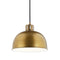 Kichler Zailey 9" 1 Light Pendant Natural Brass 52152NBR