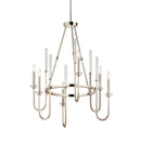 Kichler Kadas 36.25" 6 Light Chandelier with Clear Crystal Glass Polished Nickel 52209PN