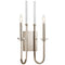 Kichler Kadas 22" 2 Light Wall Sconce with Clear Crystal Glass Polished Nickel 52214PN