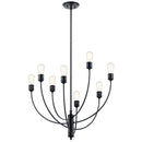 Kichler Hatton 8 Light Chandelier Black 52255BK