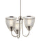 Kichler Voclain 12.5" 3 Light Convertible Chandelier and Semi Flush with Mesh Shade Brushed Nickel 52268NI