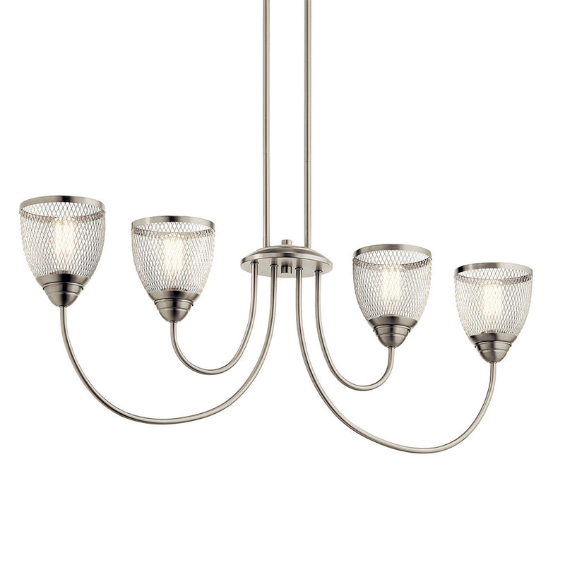 Kichler Voclain 4 Light Linear Chandelier Brushed Nickel 52273NI