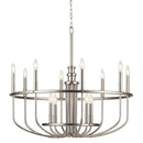 Kichler Capitol Hill 30.75" 12 Light Chandelier Brushed Nickel 52305NI