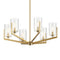 Kichler Nye 14.75" 6 Light Chandelier with Clear Glass Brushed Natural Brass 52314BNB