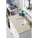 James Martin Palisades 36" Single Vanity Bright White with 3 cm Galala Beige Top 527-V36-BW-3OGLB