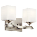 Kichler Marette 13.5 " 2 Light Vanity Light with Satin Etched Cased Opal Glass Brushed Nickel 55001NI