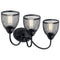 Kichler Voclain 24" 3 Light Vanity Light with Mesh Shade Black 55043BK