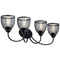 Kichler Voclain 32" 4 Light Vanity Light with Mesh Shade Black 55044BK